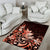 Matariki New Zealand Area Rug Maori Pattern Red Galaxy