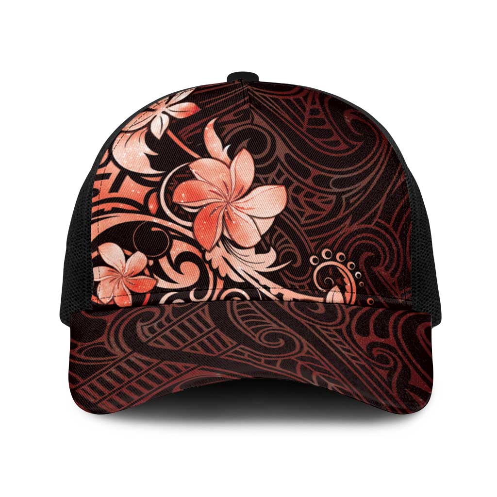Matariki New Zealand Baseball Net Cap Maori Pattern Red Galaxy LT05 One Size Black Red - Polynesian Pride