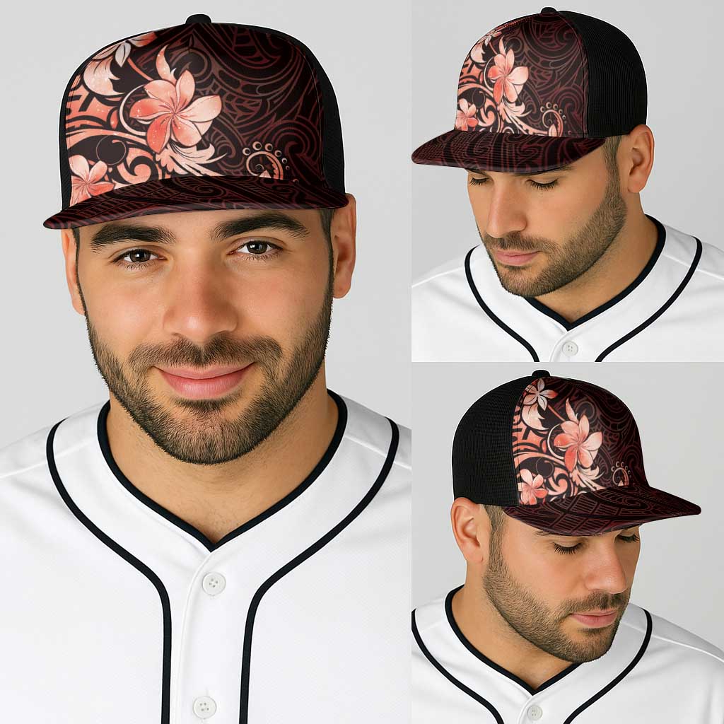 Matariki New Zealand Baseball Net Cap Maori Pattern Red Galaxy LT05 - Polynesian Pride