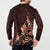 Matariki New Zealand Button Sweatshirt Maori Pattern Red Galaxy