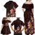 Matariki New Zealand Family Matching Off Shoulder Maxi Dress and Hawaiian Shirt Maori Pattern Red Galaxy