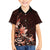 Matariki New Zealand Family Matching Off Shoulder Short Dress and Hawaiian Shirt Maori Pattern Red Galaxy