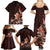 Matariki New Zealand Family Matching Summer Maxi Dress and Hawaiian Shirt Maori Pattern Red Galaxy