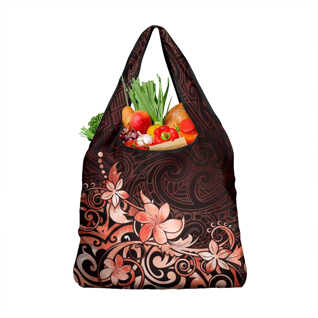 Matariki New Zealand Grocery Bag Maori Pattern Red Galaxy