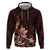 Matariki New Zealand Hoodie Maori Pattern Red Galaxy