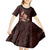 Matariki New Zealand Kid Short Sleeve Dress Maori Pattern Red Galaxy