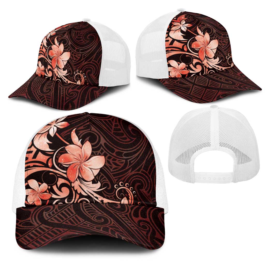 Matariki New Zealand Mesh Trucker Cap Maori Pattern Red Galaxy LT05 - Polynesian Pride