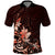 Matariki New Zealand Polo Shirt Maori Pattern Red Galaxy