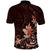 Matariki New Zealand Polo Shirt Maori Pattern Red Galaxy