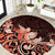 Matariki New Zealand Round Carpet Maori Pattern Red Galaxy