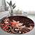 Matariki New Zealand Round Carpet Maori Pattern Red Galaxy