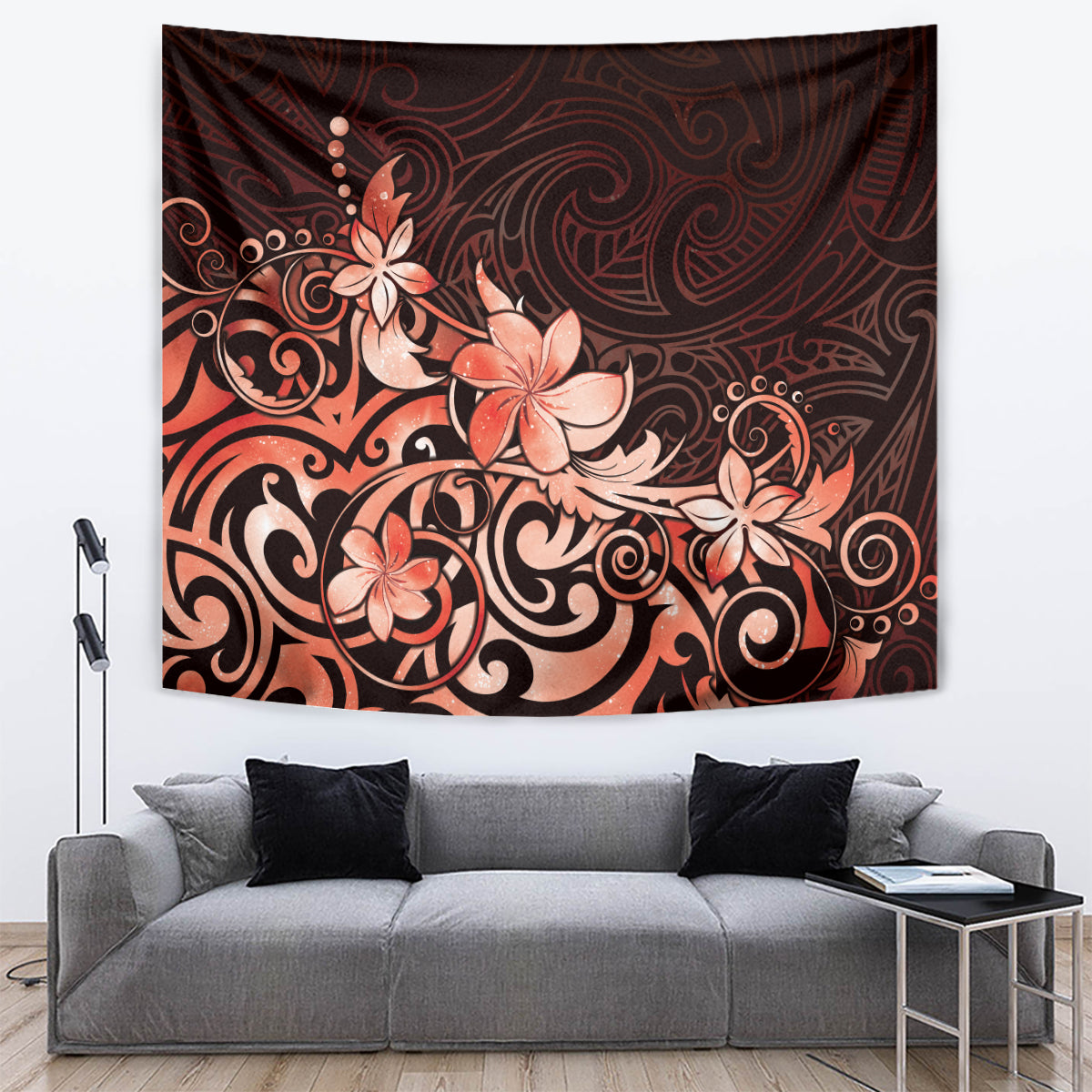 Matariki New Zealand Tapestry Maori Pattern Red Galaxy