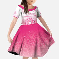 Personalized Sakura Marianas Family Matching Short Sleeve Bodycon Dress and Hawaiian Shirt CNMI Seal