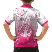 Personalized Sakura Marianas Kid Hawaiian Shirt CNMI Seal