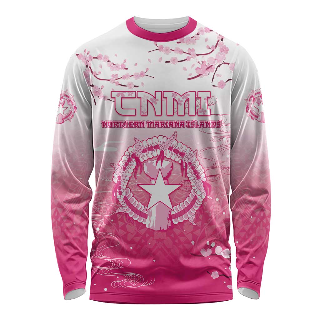 Personalized Sakura Marianas Long Sleeve Shirt CNMI Seal