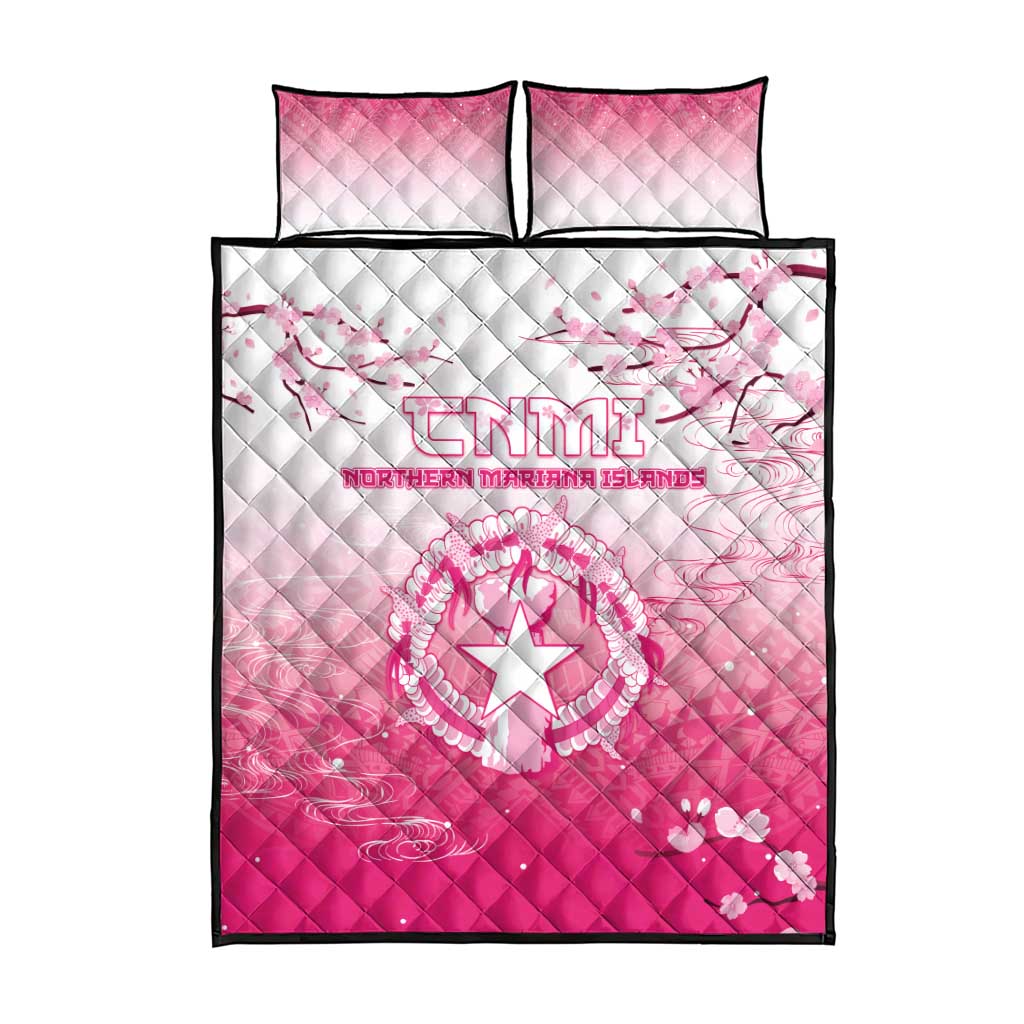 Sakura Marianas Quilt Bed Set CNMI Seal