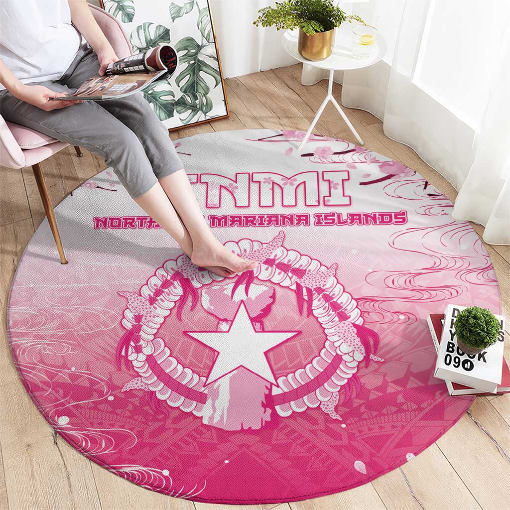Sakura Marianas Round Carpet CNMI Seal