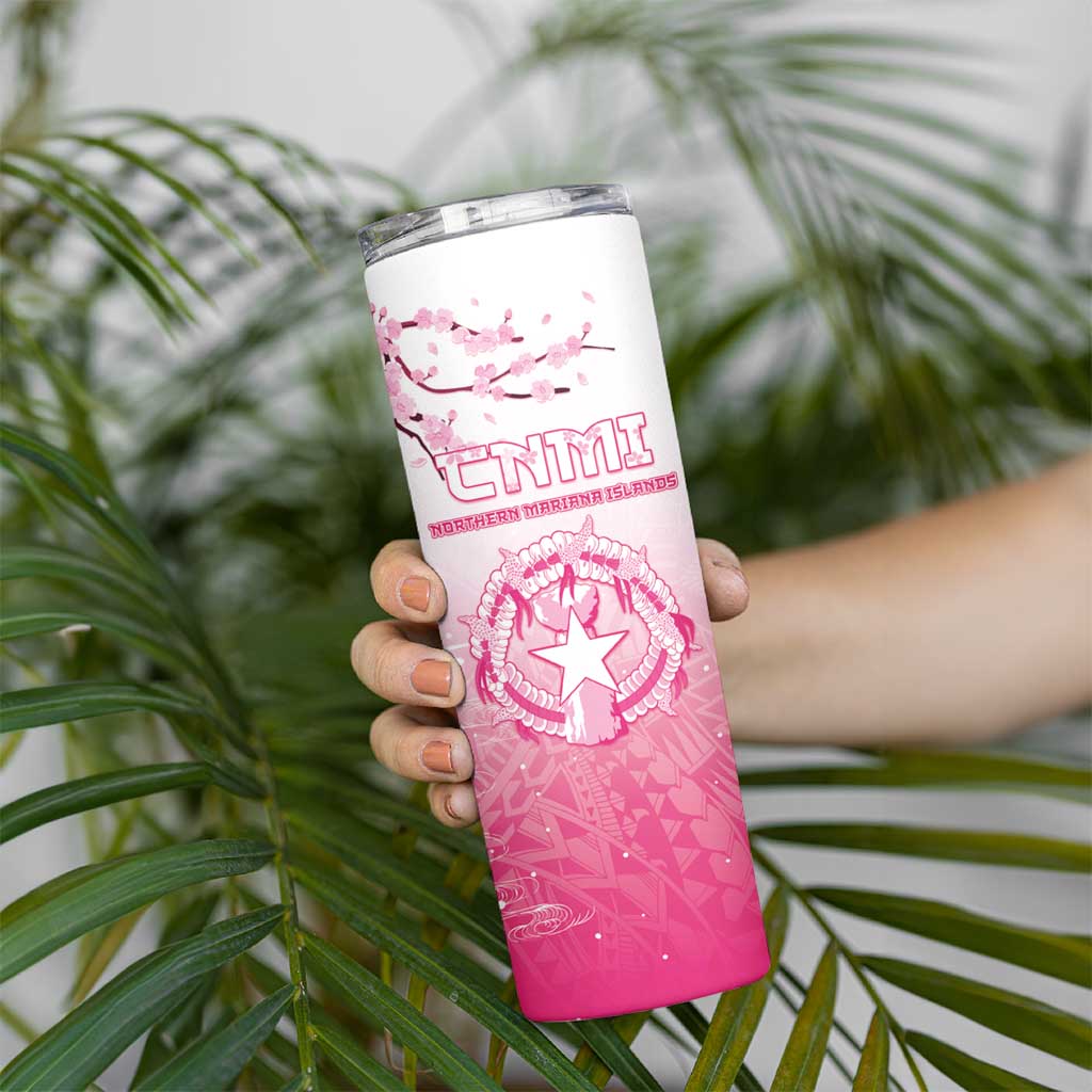 Personalized Sakura Marianas Skinny Tumbler CNMI Seal
