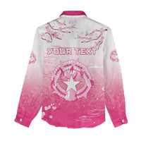 Personalized Sakura Marianas Women Casual Shirt CNMI Seal