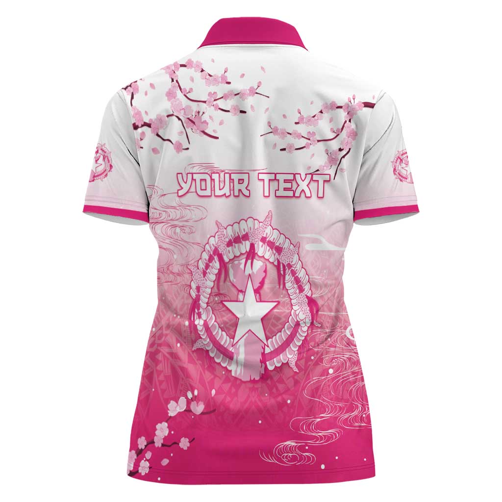 Personalized Sakura Marianas Women Polo Shirt CNMI Seal