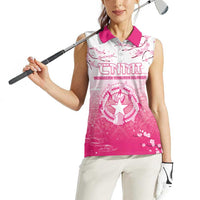 Personalized Sakura Marianas Women Sleeveless Polo Shirt CNMI Seal