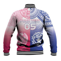 Custom Northern Mariana Islands And Japan Together Baseball Jacket LT05 - Polynesian Pride