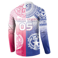 Custom Northern Mariana Islands And Japan Together Button Sweatshirt