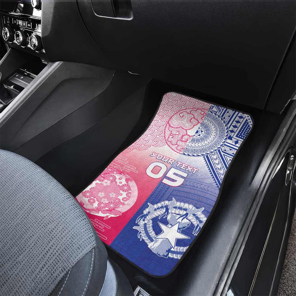Northern Mariana Islands And Japan Together Car Mats
