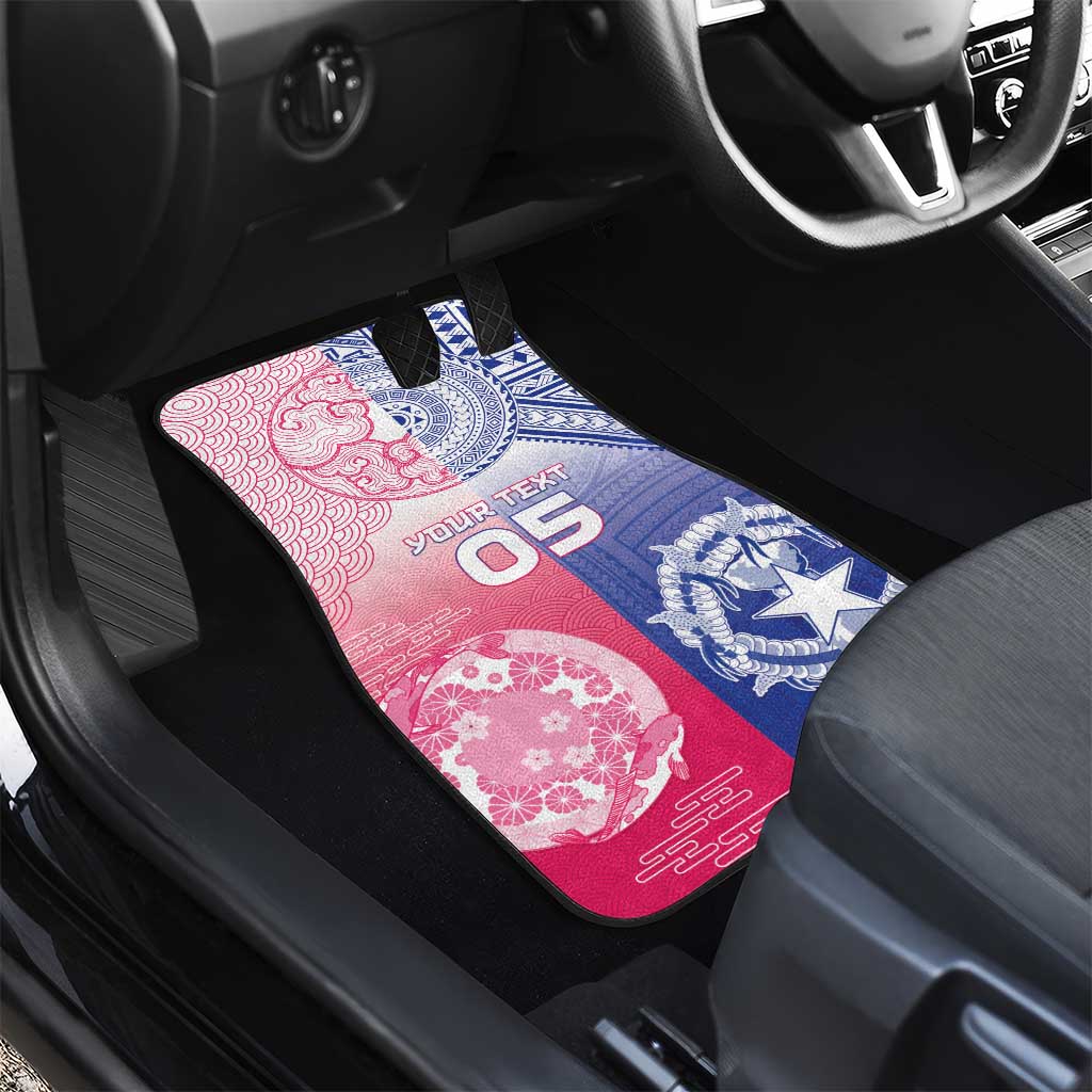Northern Mariana Islands And Japan Together Car Mats
