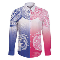Custom Northern Mariana Islands And Japan Together Family Matching Puletasi and Hawaiian Shirt