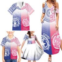 Custom Northern Mariana Islands And Japan Together Family Matching Summer Maxi Dress and Hawaiian Shirt