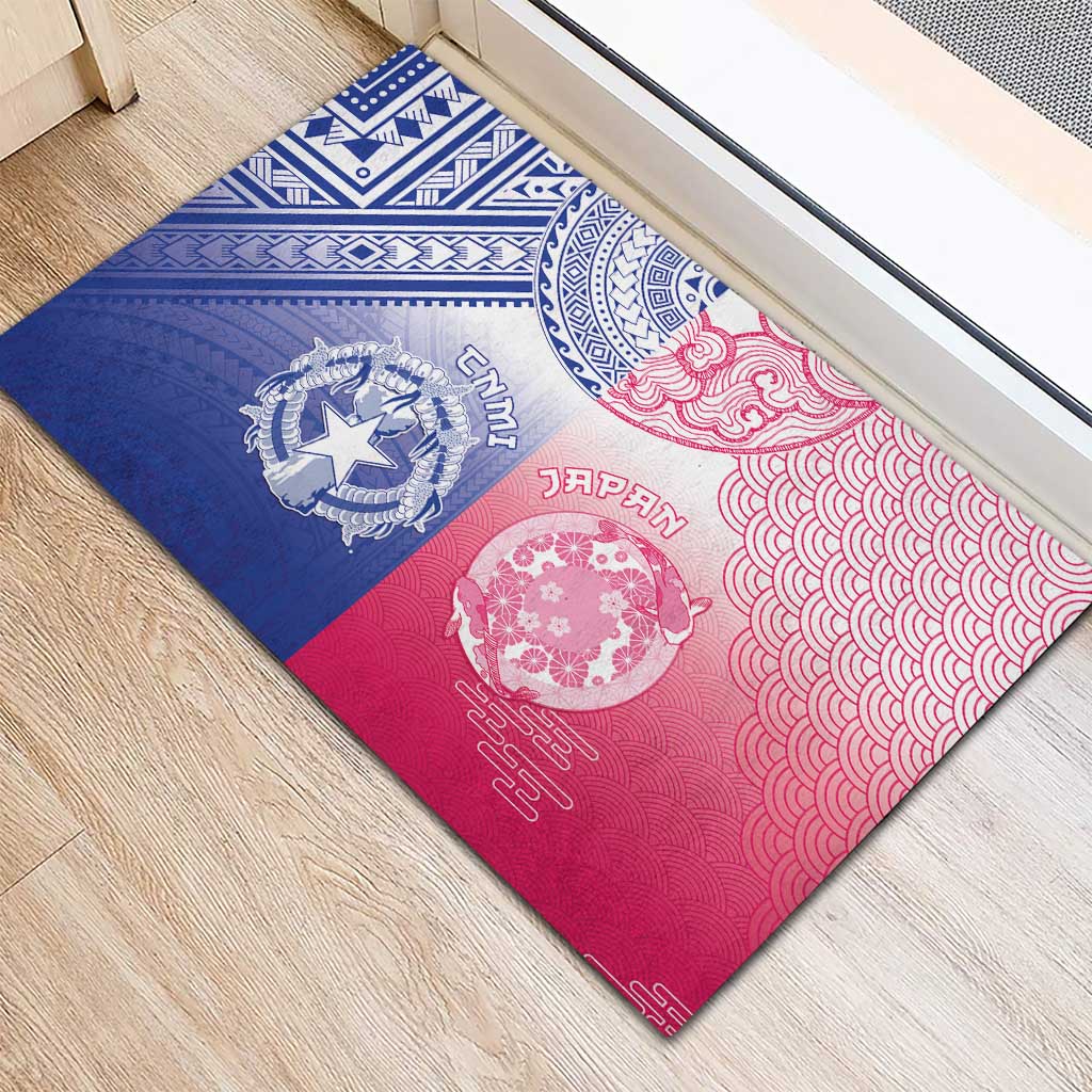Northern Mariana Islands And Japan Together Rubber Doormat
