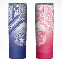 Custom Northern Mariana Islands And Japan Together Skinny Tumbler
