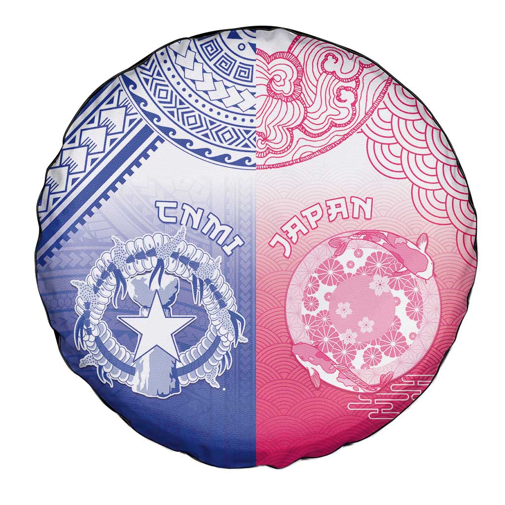 Northern Mariana Islands And Japan Together Spare Tire Cover