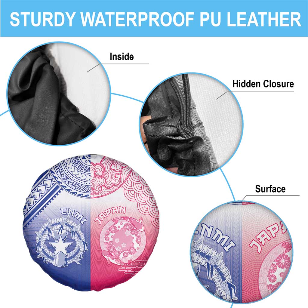 Northern Mariana Islands And Japan Together Spare Tire Cover