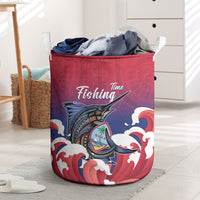Guam Blue Marlin Fishing Laundry Basket Polynesian Style LT05 Red - Polynesian Pride