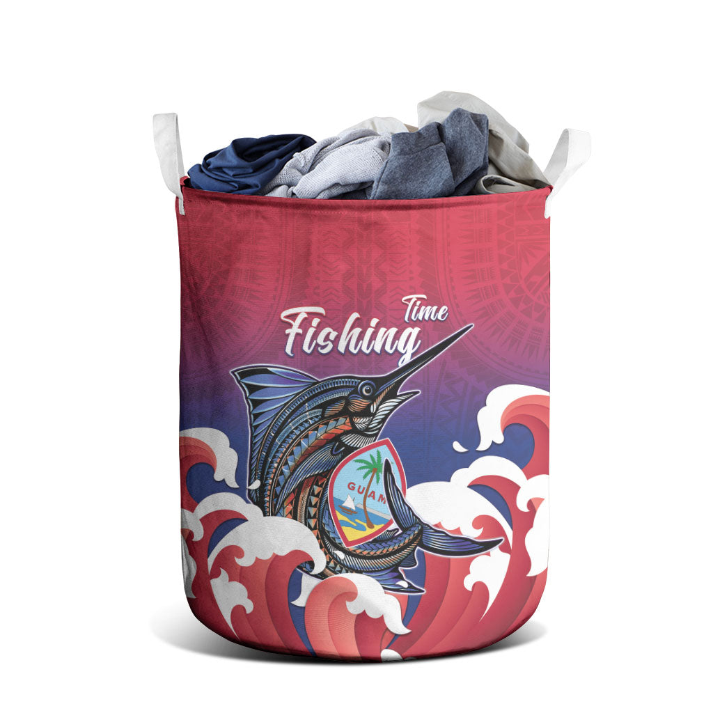 Guam Blue Marlin Fishing Laundry Basket Polynesian Style LT05 - Polynesian Pride