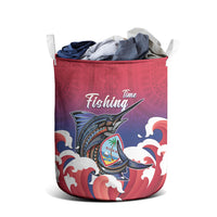 Guam Blue Marlin Fishing Laundry Basket Polynesian Style LT05 - Polynesian Pride