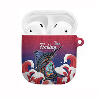 Guam Blue Marlin Fishing AirPods Case Polynesian Style LT05 Red - Polynesian Pride