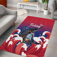 Guam Blue Marlin Fishing Area Rug Polynesian Style LT05 - Polynesian Pride