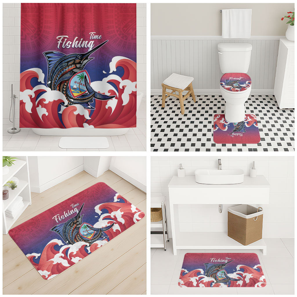 Guam Blue Marlin Fishing Bathroom Set Polynesian Style LT05 - Polynesian Pride