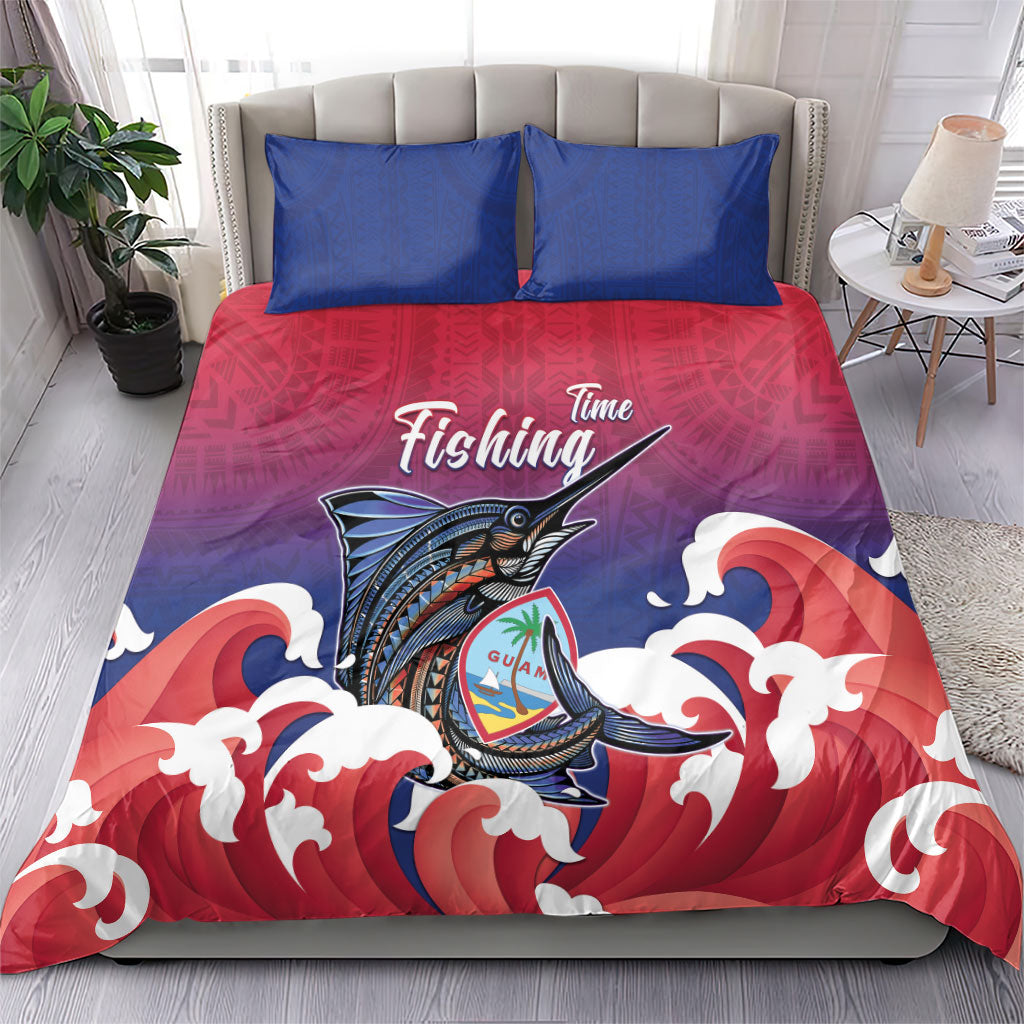 Guam Blue Marlin Fishing Bedding Set Polynesian Style LT05 - Polynesian Pride