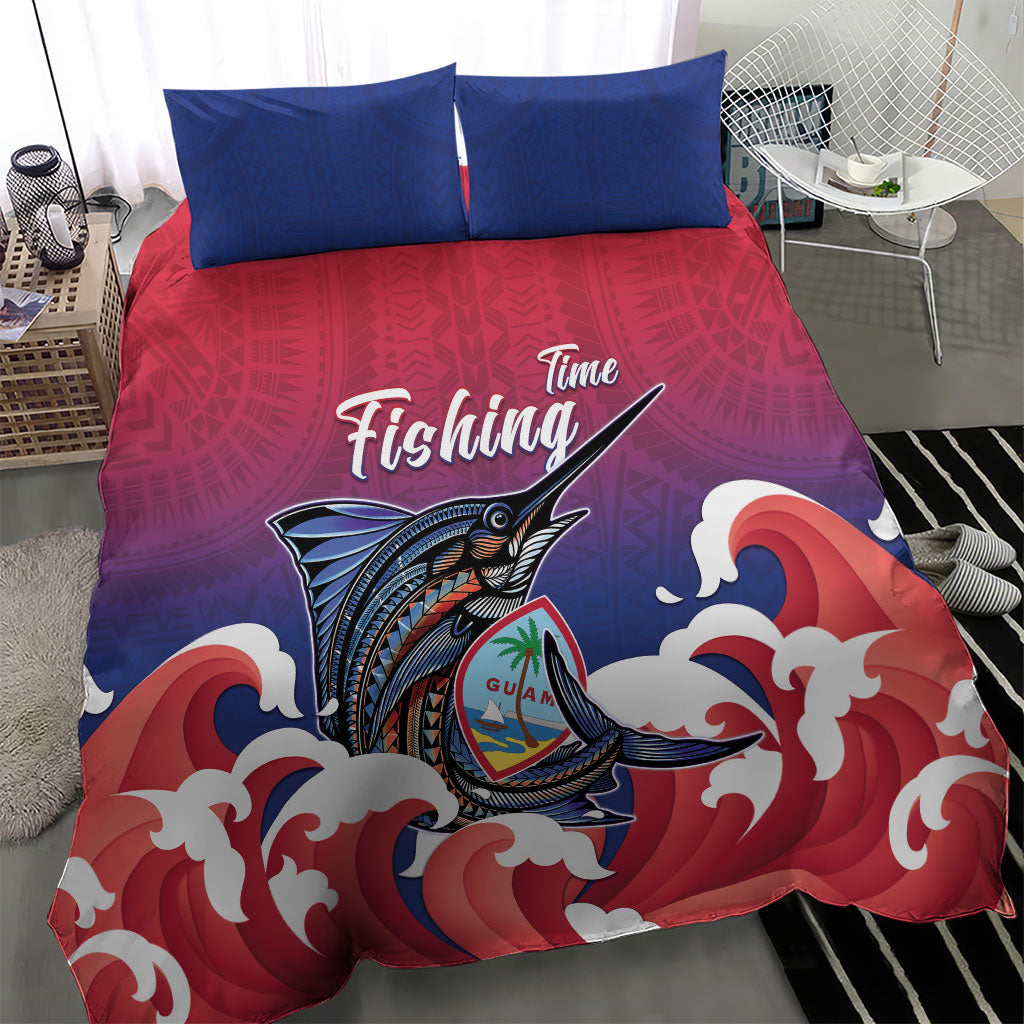 Guam Blue Marlin Fishing Bedding Set Polynesian Style LT05 - Polynesian Pride