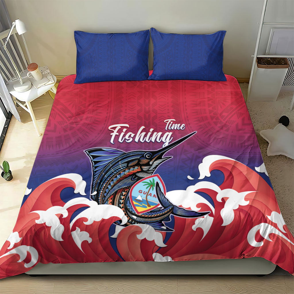 Guam Blue Marlin Fishing Bedding Set Polynesian Style LT05 - Polynesian Pride