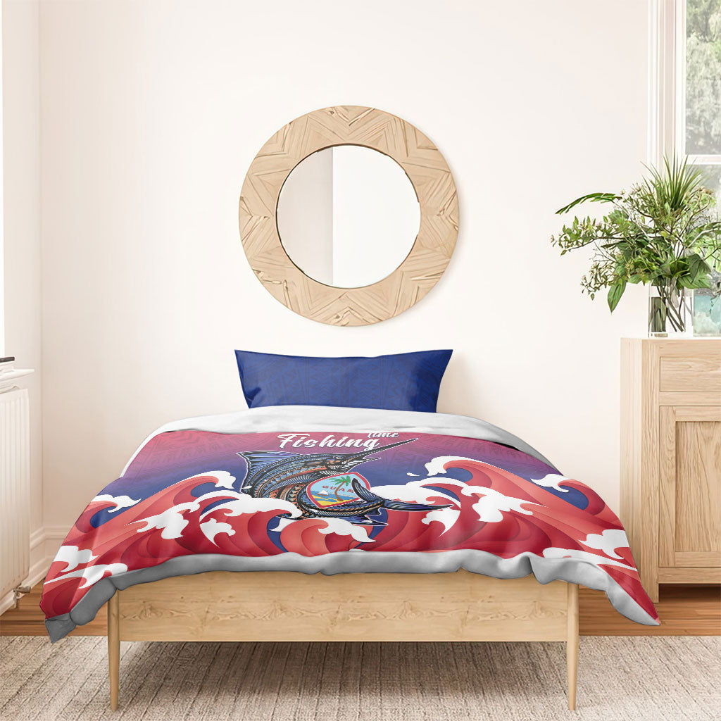 Guam Blue Marlin Fishing Bedding Set Polynesian Style LT05 - Polynesian Pride