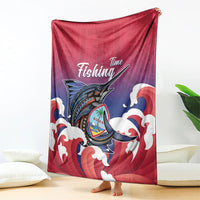 Guam Blue Marlin Fishing Blanket Polynesian Style LT05 - Polynesian Pride