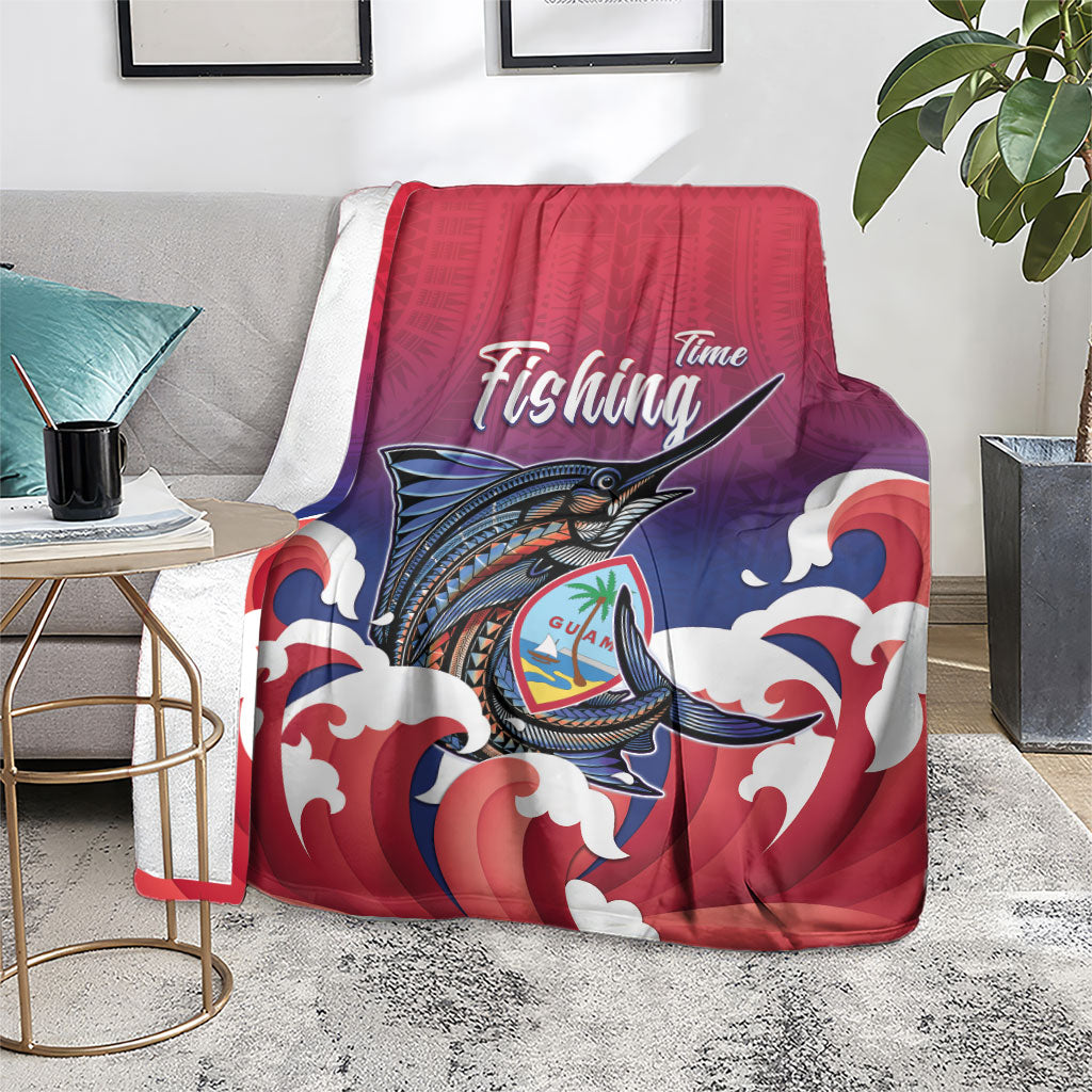Guam Blue Marlin Fishing Blanket Polynesian Style LT05 - Polynesian Pride