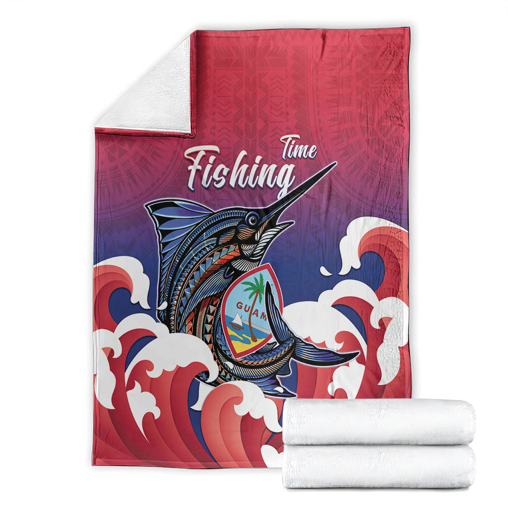 Guam Blue Marlin Fishing Blanket Polynesian Style LT05 - Polynesian Pride