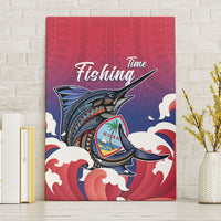 Guam Blue Marlin Fishing Canvas Wall Art Polynesian Style