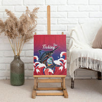 Guam Blue Marlin Fishing Canvas Wall Art Polynesian Style